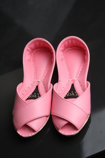 Pink Signature Peshawari Khussa For Women